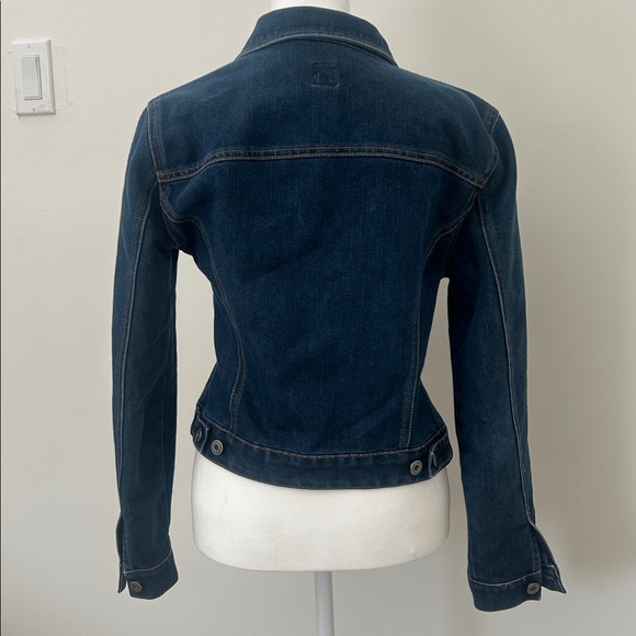 GAP, size SMALL, dark denim adjustable fitted waist and collared jacket - Picture 9 of 9